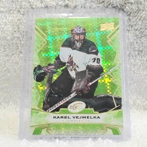 5/$20 Mint 2022/23 UD Ice Karel Vejmelka Green Rookie NHL Card 75!!